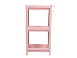 Prateleira de Armazenamento para Banheiro de Pé Multicamadas Rosa Estável e Durável 3 Camadas S/MARCA