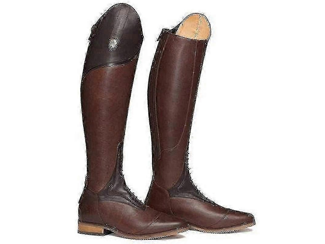 Botas Altas De Campo Para Mujer, Cuero Sintético Com Cremallera Traseira Para Equitação Tw40marron Cuarenta Marrón