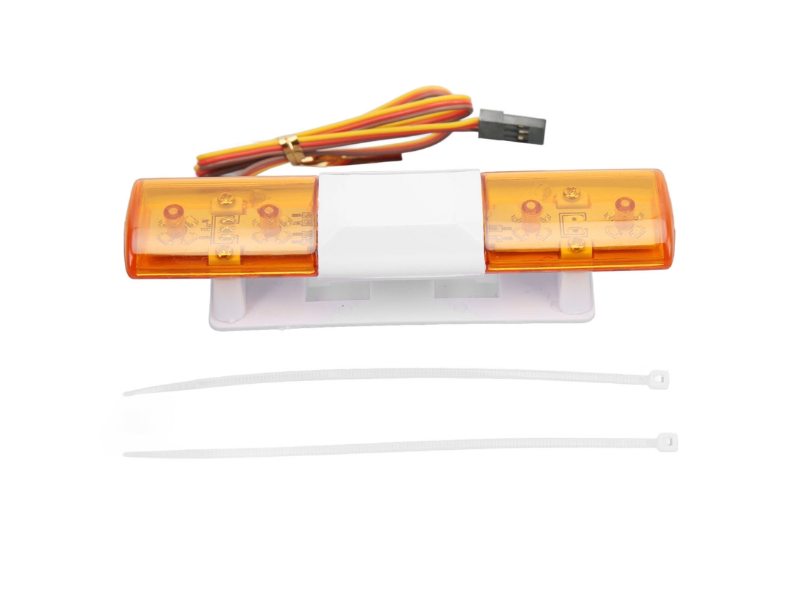 Mali luz de Polícia Led Rc com Design Simples 4 Modos para Carros Rc 1/8 1/10 Amarela