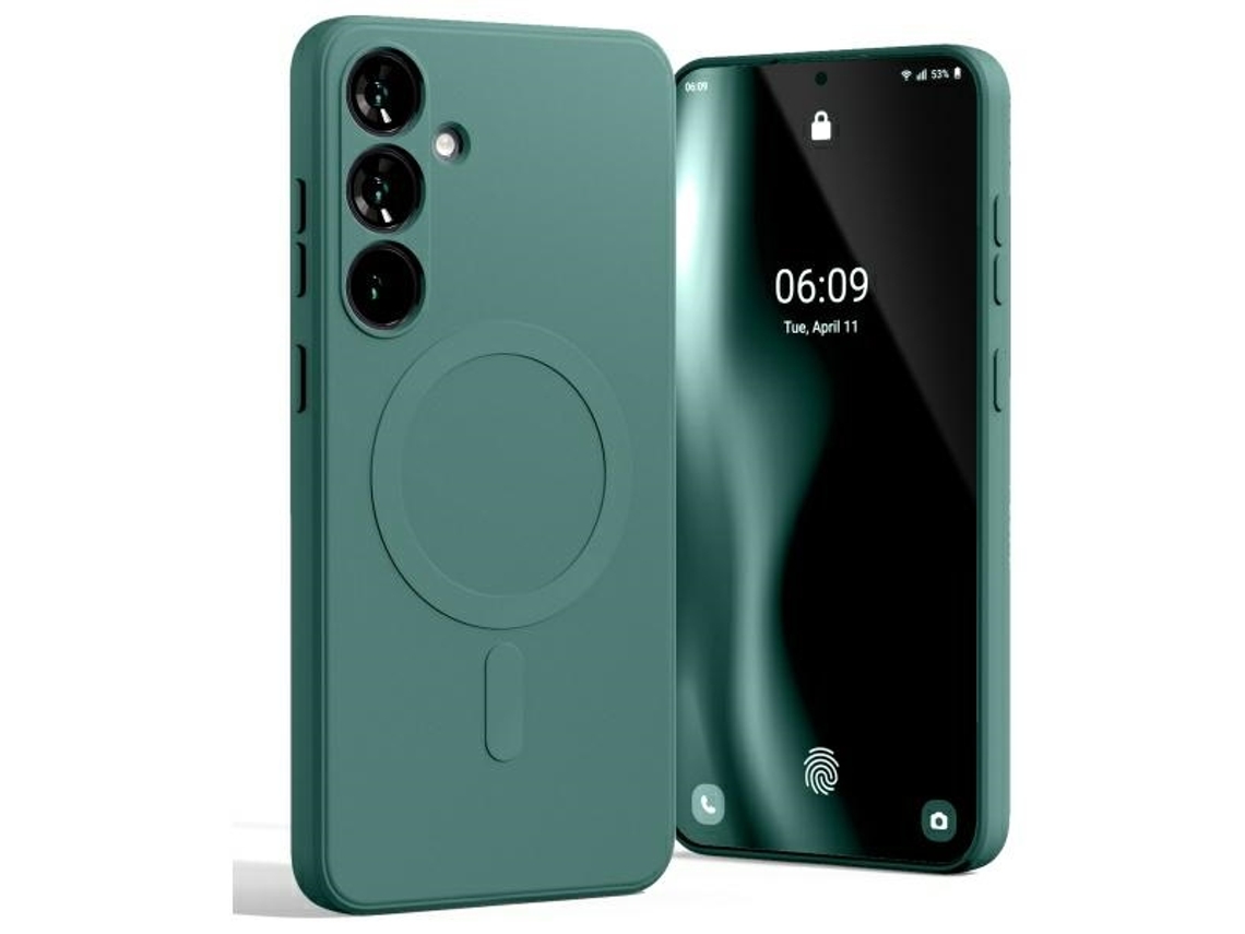 Capa Magsafe para Samsung Galaxy S24 MERCURY Silicone Verde