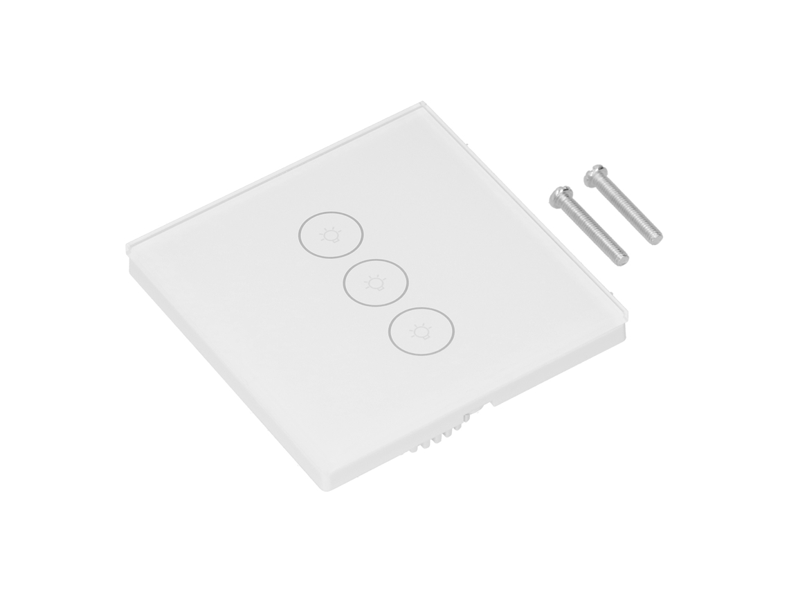 Interruptor de Luz Inteligente Wifi com Painel de Vidro e Controle por Voz S/MARCA