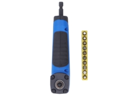 Adaptador de parafusadeira angular Retto 1/4 Polegada com 10 brocas para reparos e trabalhos