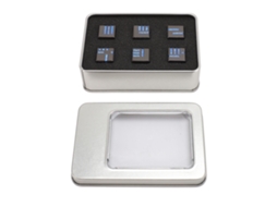 Conjunto de 6 Dados de Metal LAXISCREED com Caixa