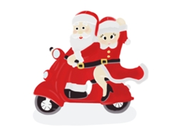 Laxiscreed Bola De Natal Com Motociclista Santa Claus Para Árvore De Natal, Enfeite Festivo Natalício