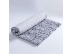 Tapete de Banheiro Chenille Antiderrapante Rápido Secagem 17x24 Polegadas Cinza