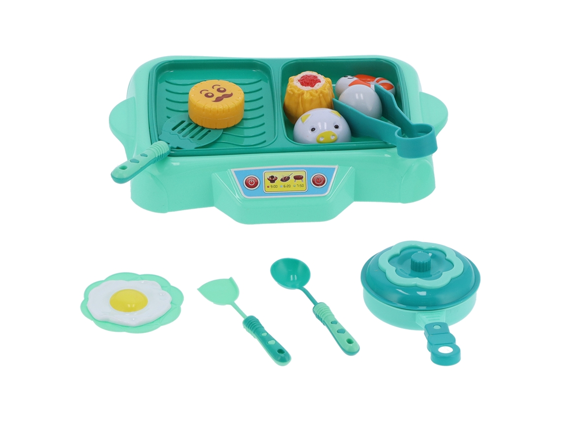 Conjunto De Brinquedos De Cozinha Infantil Mini Marmita Churrasco Simulação Jogo De Fingir 3+ Anos 16 Peças