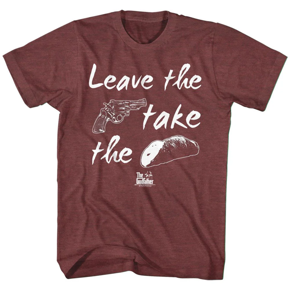 Unisex Adult T-shirt Rockinstone Godfather If You Leave Heather Vintage Maroon Sizem