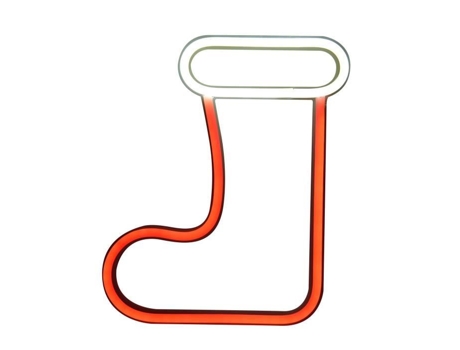 EBTOOLS Meias de Natal Néon Meias de Natal Led Sinais de Néon Usb e Bateria Operado Led Neon Decoração de Parede para Decoração de Casa