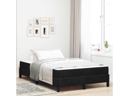 Vidaxl Cama Box Com Colchão Preto 120 X 220 Cm Tecido