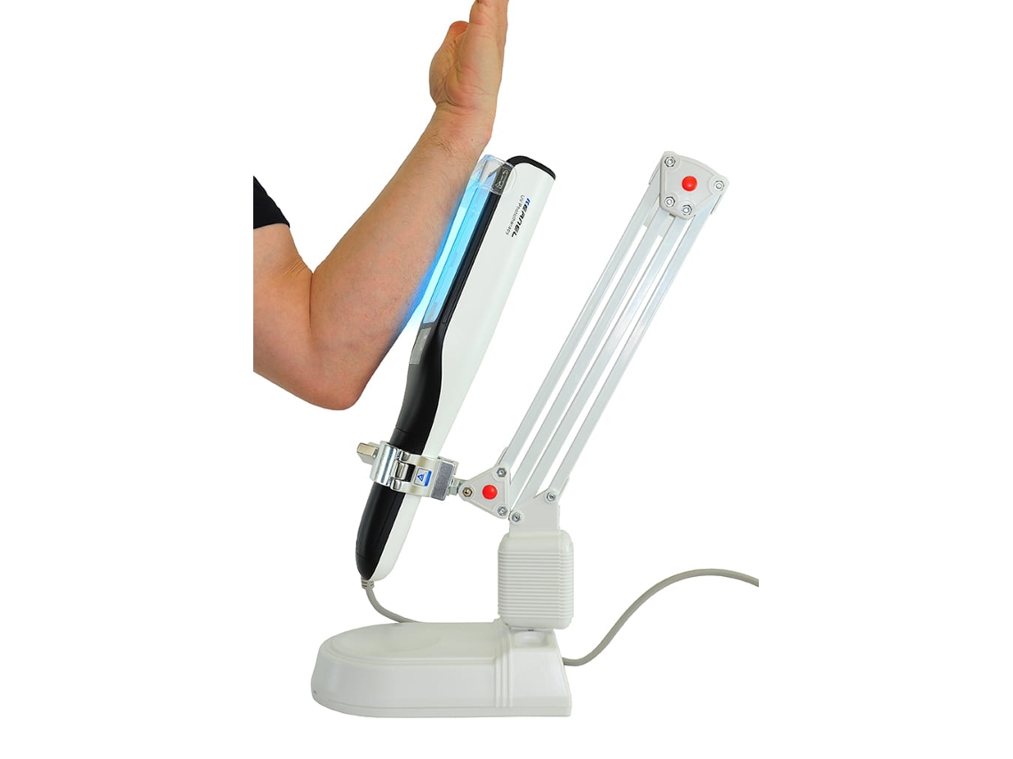 Lâmpada de fototerapia de 18 W com suporte UVB de 311 nm para doenças de pele, vitiligo, psoríase e eczema.