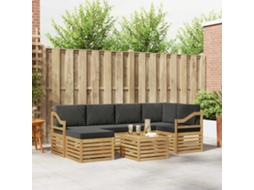 Vidaxl Conjunto De Sofás Para Exterior 7 Unid. Branco E Antracite