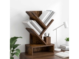 Vidaxl Estante De Livros Em Árvore 3 Níveis 30 X 18 X 48 Cm