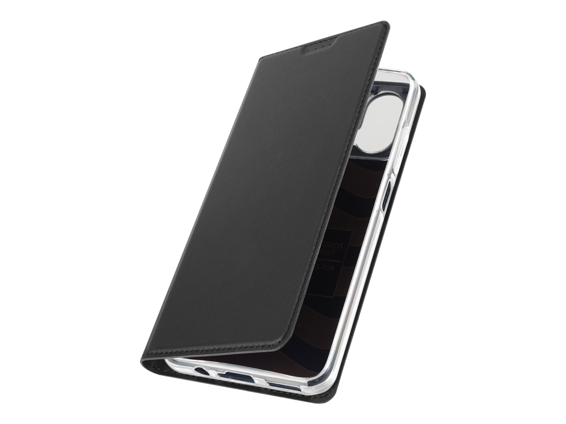 Capa Fólio Aba para Motorola Moto G34 DUX DUCIS Pele Preto