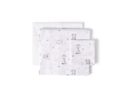 Jogo 3pcs Berço Algodão Koala Rosa