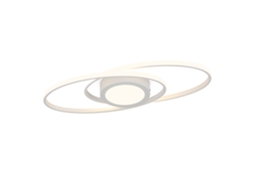 Nettlife Oval Led Luz De Teto 48 W Regulável Branco Com Controlo Remoto 3000 K - 6500 K Moderno Para Quarto Infantil Escritório