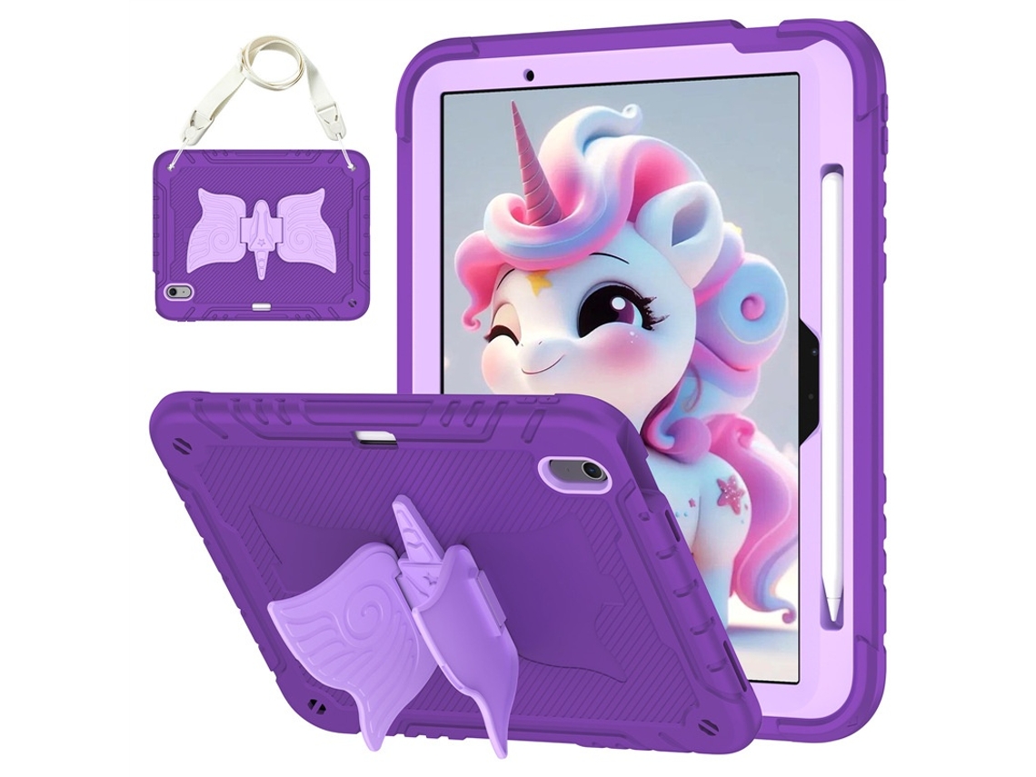 Elysve Capa Para Tablet Para Ipad Air (2024), 11 Polegadas, Roxo