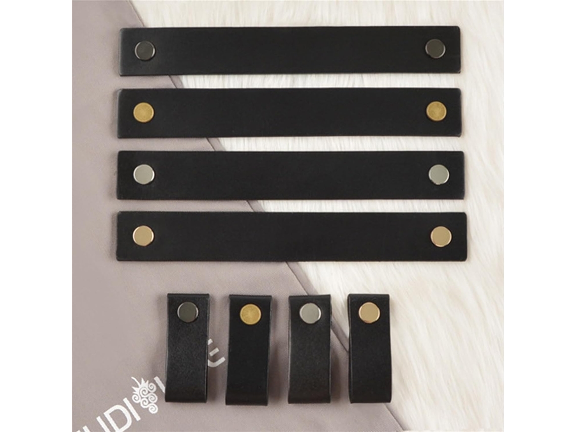 Puxador De Couro Preto, Modelo Simplicity, Para Armário, Gaveta, Porta, 96 128 160mm, Para Móveis De Cozinha, 1 Peça Cor