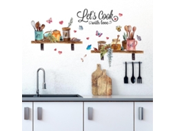 Rebe stickers de Parede para Cozinha, Utensílios Decorativos, Decoração Mural de Cozinha