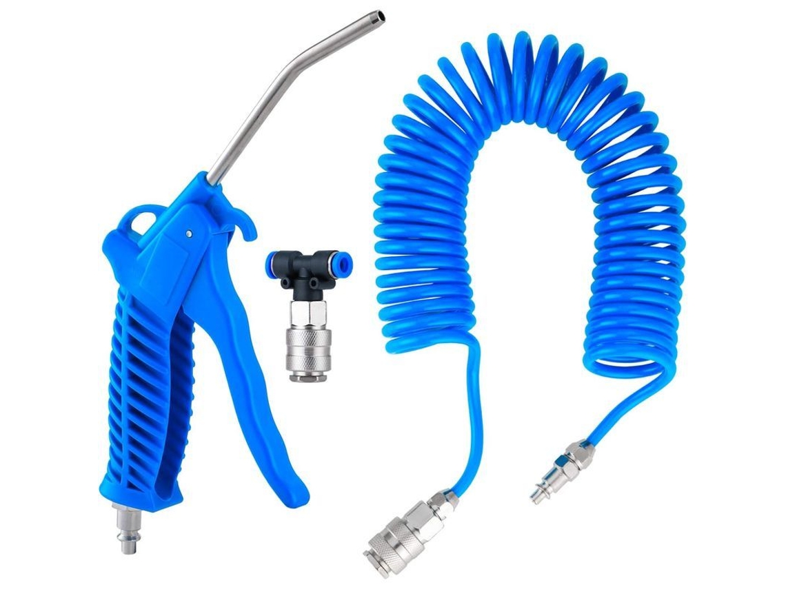 Pistola de ar pneumática para caminhão, mangueira de 5m, conector T, azul | S/MARCA