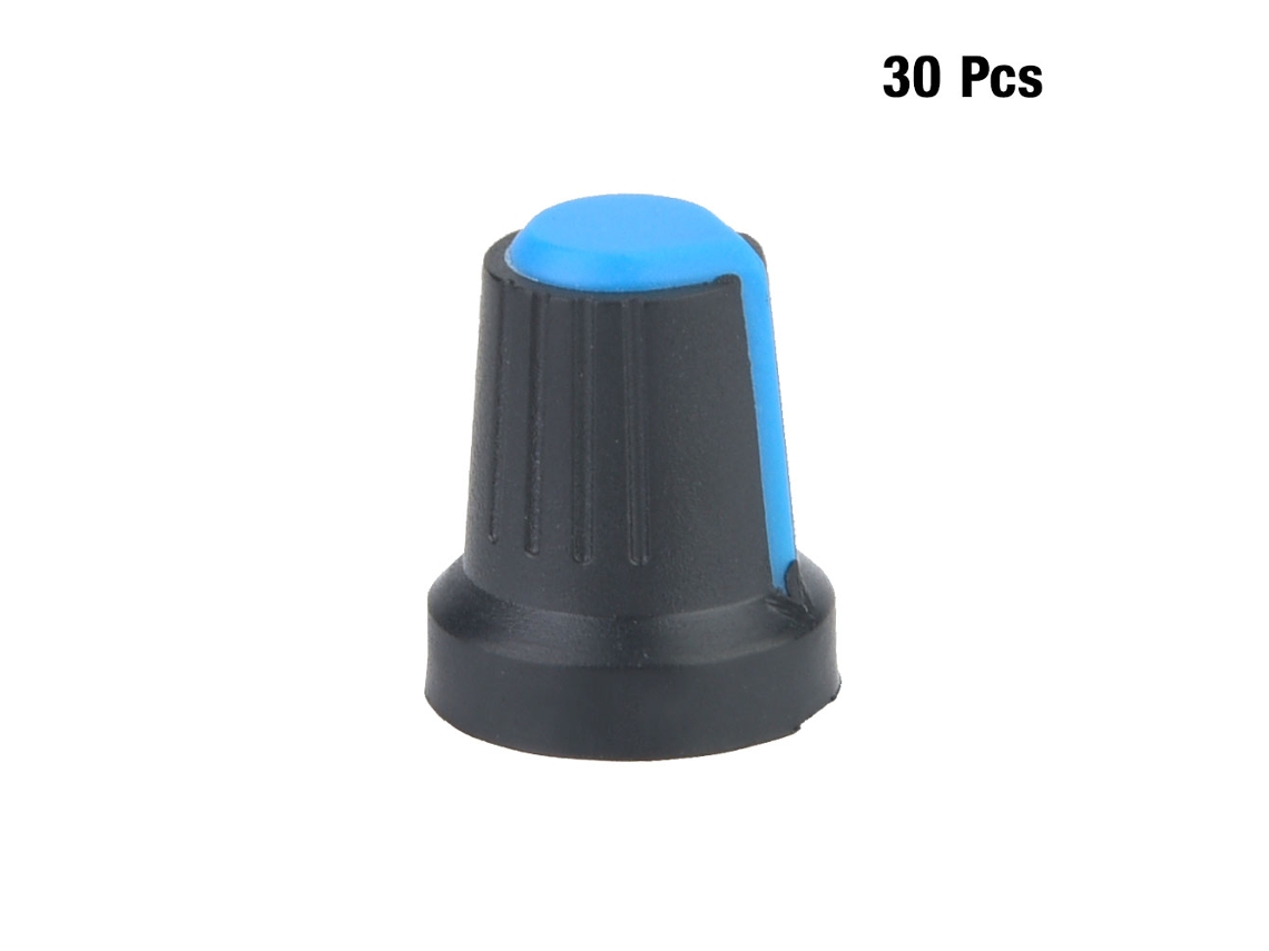 30 Peças De Ponteira Giratória De Potenciômetro De Plástico Knob Azul 6mm