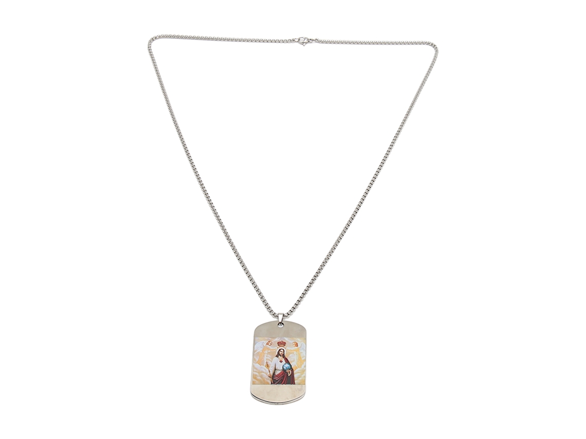 Colar de Nossa Senhora Aço Titânio Eletroplatado Presente