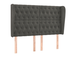 Cabeceira de Cama com Abas Veludo Cinzento Escuro MAISON EXCLUSIVE 147x23x118 cm