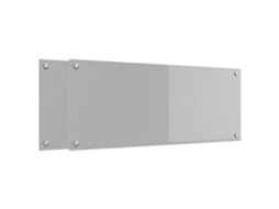 Conjunto 2 Backsplash De Vidro Temperado Para Cozinha Vidaxl Cinzento Claro Vidro Temperado