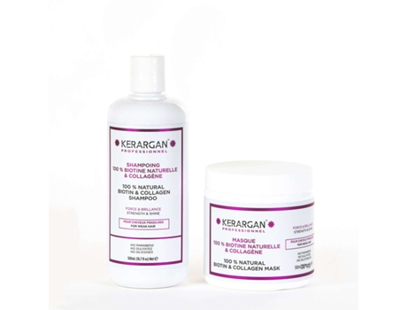 Champô e Amaciador Biotina e Colagénio KERARGAN