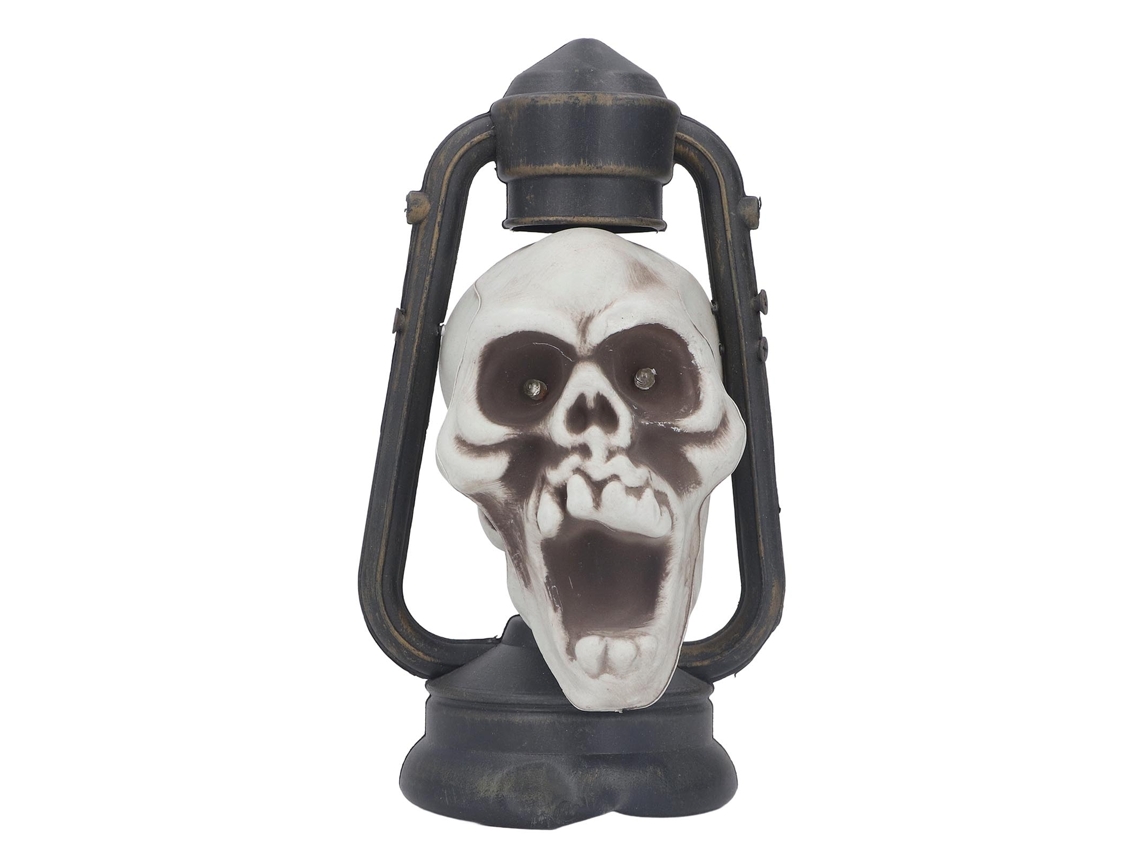 Laxiscreed Lanterna Caveira Com Led Para Decoração De Halloween, Festas Temáticas E Ambientes Assustadores