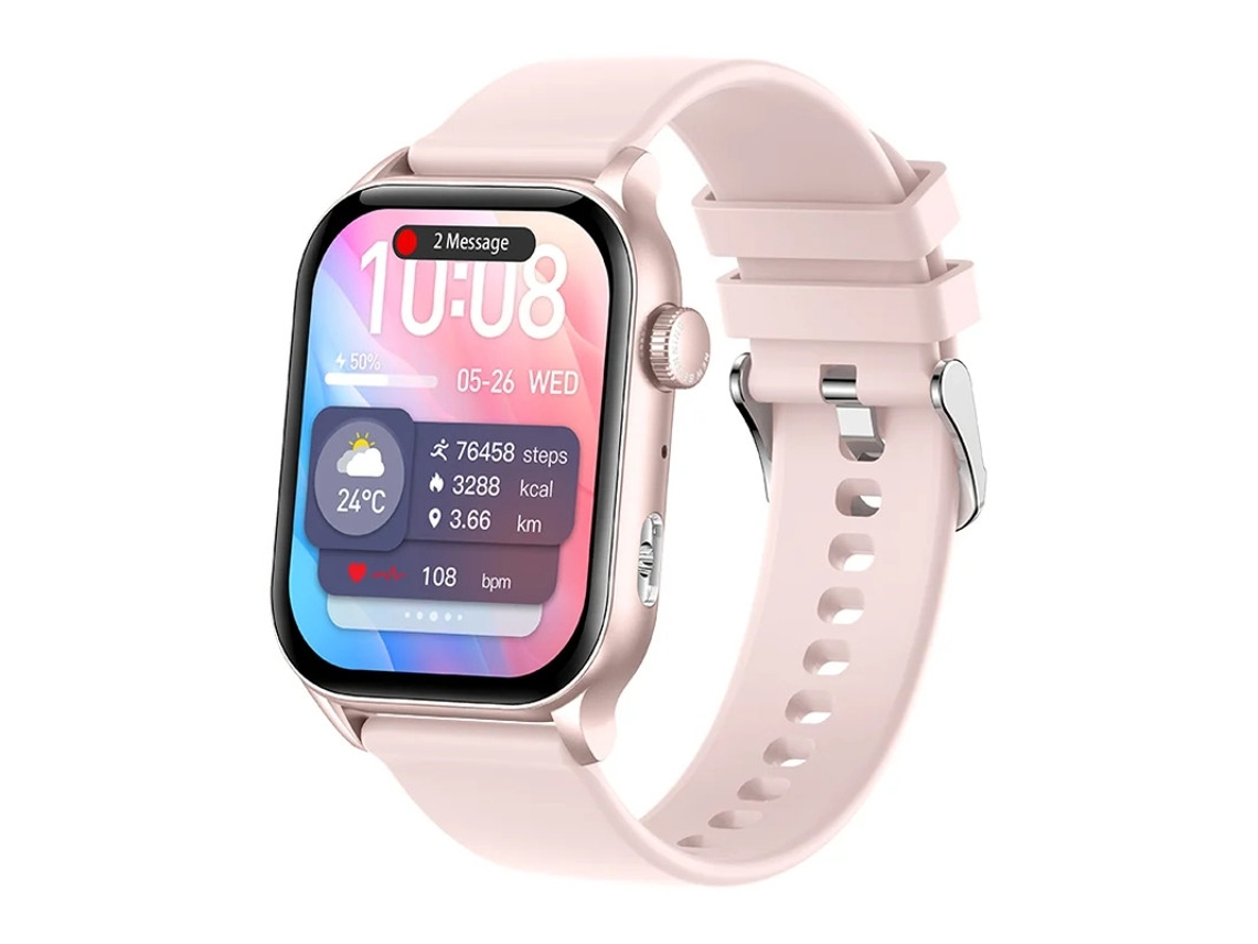 Kr86 Smartwatch Bluetooth Chamando Assistente De Voz Ai Meio Dia Resto Noite Monitoramento Do Sono Rosa Bestvite