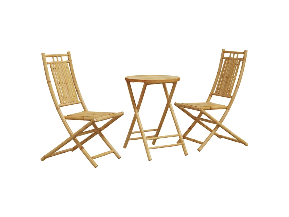 Maison Exclusive - 3 Pcs Conjunto De Bistrô Em Bambu