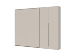 Cama Francesa Dobrável Vertical Versia Sofà 140 Com Guarda-roupa Direito De 2 Portas Argilla