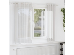 Vidaxl Cortinas De Voile Com Ilhós 2 Pcs Branco