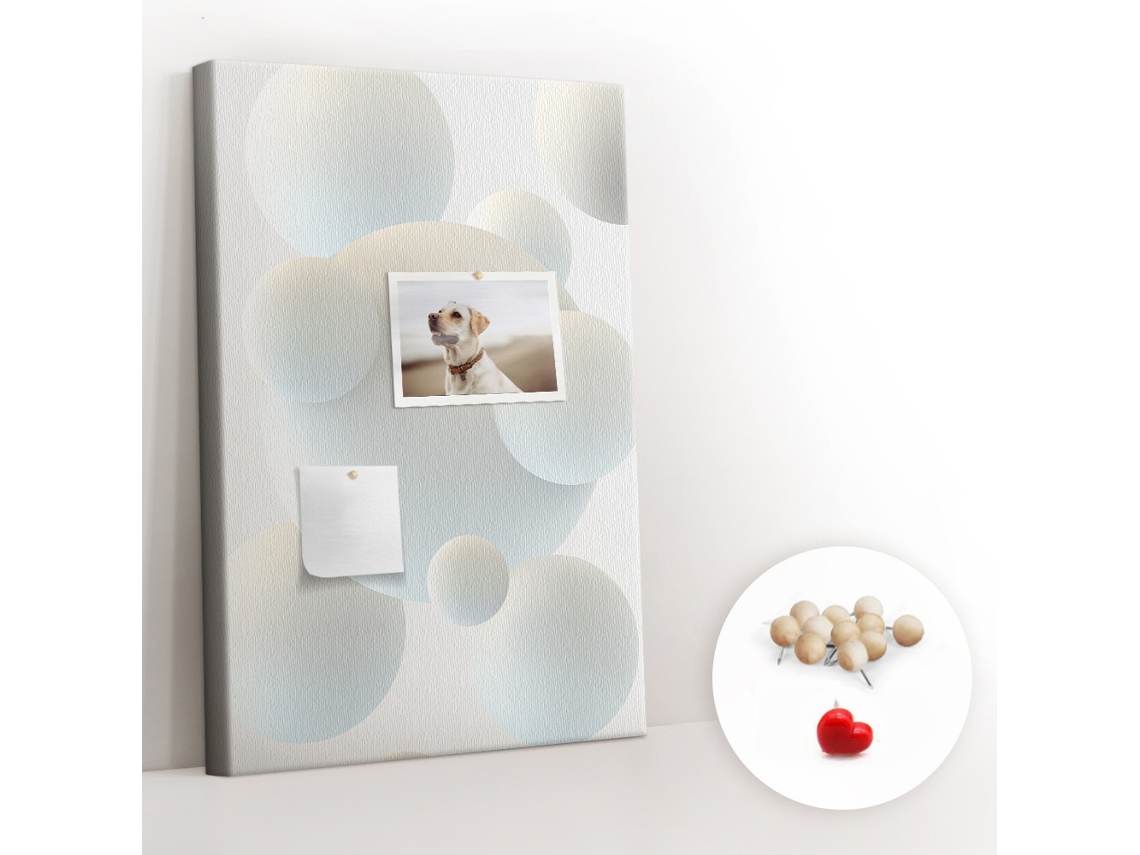 Quadro De Cortiça Abstração De Bolas Para O Escritório Espelharte (40x60 Cm)