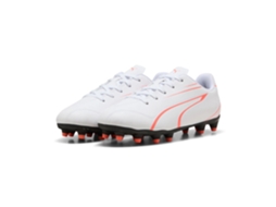 Chuteiras Puma Vitória Fg/ag Branco/vermelho Tamanho 46 Grama Sintética