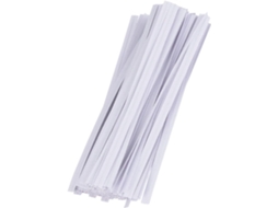 Fita Adesiva De Papel 10 Cm, Pacote Com 1000 Unidades. Vedação Fio Ferro Para Embalagens Produtos Panificação.