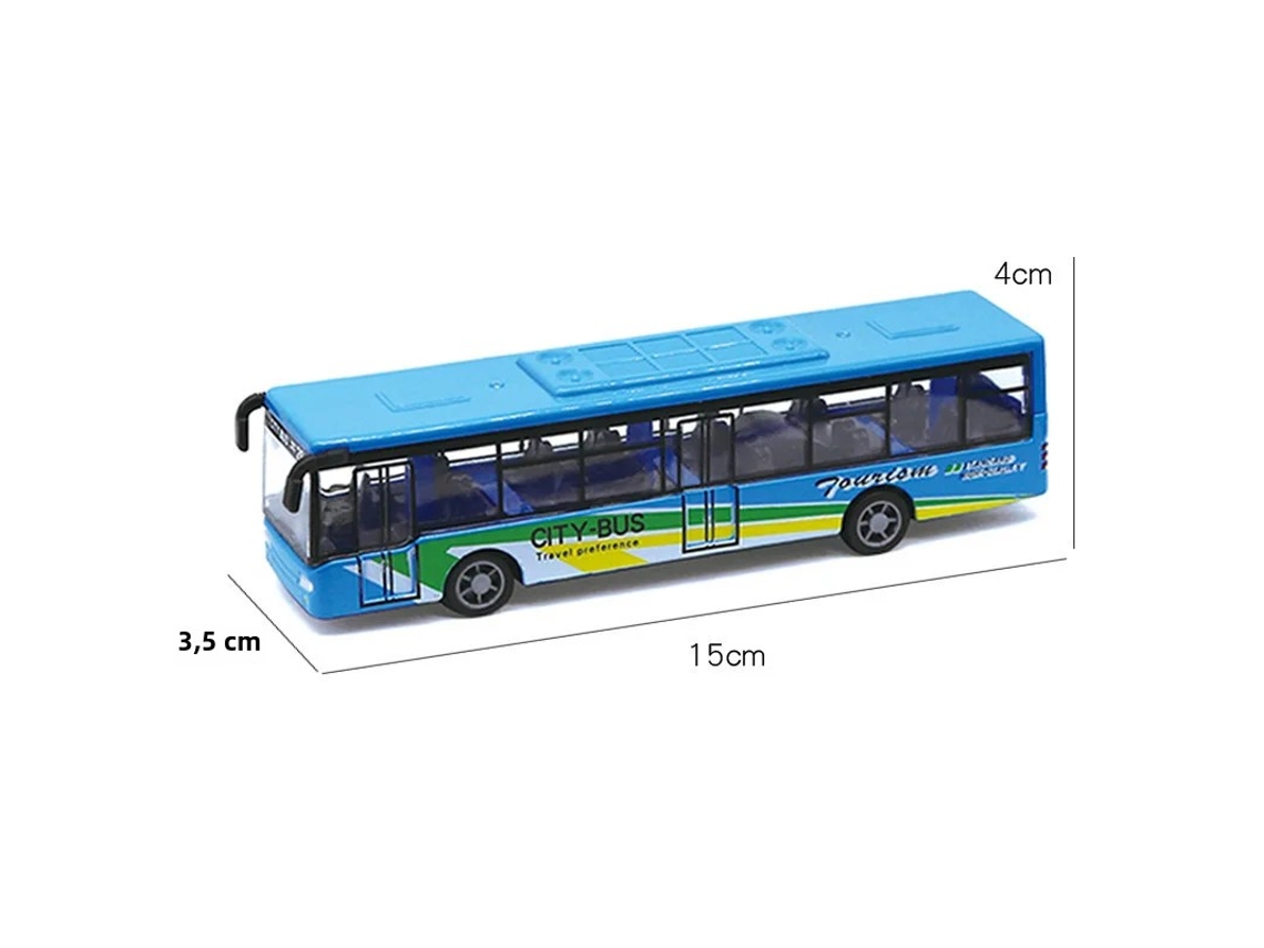 (azul 2) Ônibus De Dois Andares De Liga Metálica De 15 Cm, Brinquedo Para Crianças, Modelo Em Metal Fundido Com Função De Fricção.