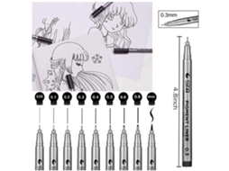 Canetas Fineliner De Precisão Micro-pen Com Tinta Waterproof Para Desenho E Arte