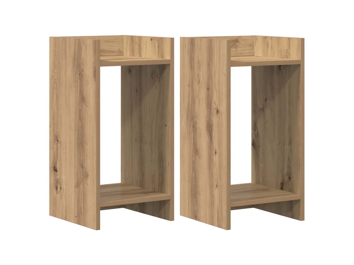 Conjunto 2 Suporte Para Plantas Vidaxl Castanho Derivados De Madeira (30 X 30 X 60 Cm)