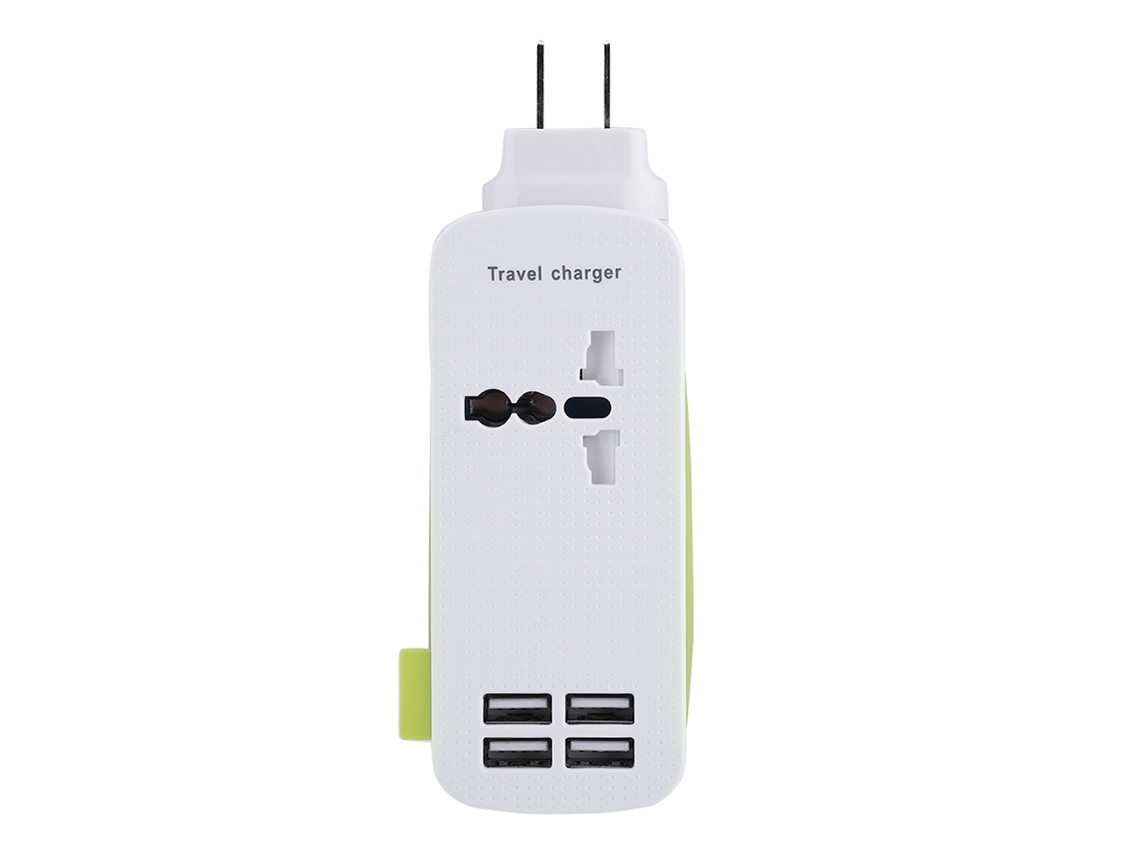 Carregador de Viagem EOOCOO (4 Portas Usb, Portátil)