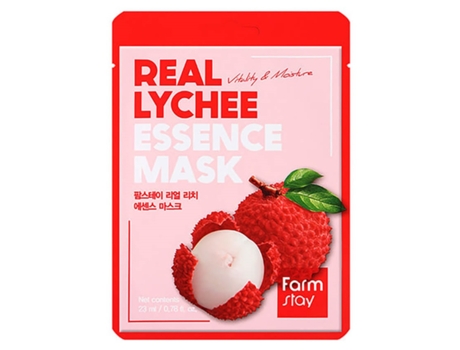 Máscara Facial Farmstay Real Com Extrato De Lichia, 23ml