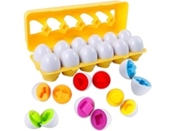 Ovos Montessori De Plástico Com Formas E Cores Para Aprendizagem Lurelia