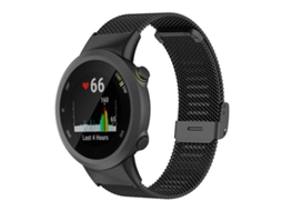 Bracelete para Garmin Forerunner 45/45s/Swim 2 metal milanês preto XIAOMOYU (18mm)