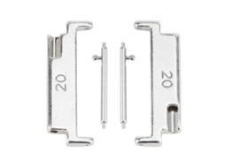 Adaptador De Pulseira Metal 20 Para 22mm Com Barras De Mola Prata Par