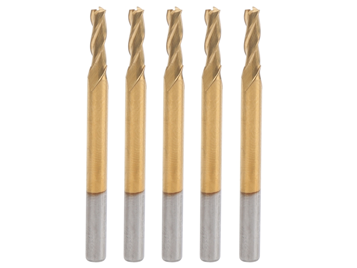 Fresa De Fresamento De Aço De Tungstênio Com 3 Canais E Fundo Plano 3.175x2.5x8x40 Para Indústria