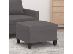 Vidaxl Apoio De Pés 60x50x41 Cm Couro Artificial Cinza