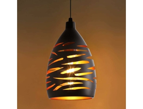 Aplique Industrial Ocoado Com Relevo, Luminária Pendente Led Moderna, Lâmpada De Teto Com Grades Em Metal, Luminária Preta E27 Para Sala De Estar, Coz