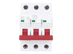 Disjuntor miniatura tripolar 400 VCA 6 A Gym8 c45 para barramento bilateral