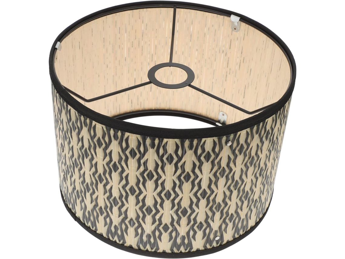 Luminária De Teto Elegante Em Bambu, Estilo De Instalação E27.