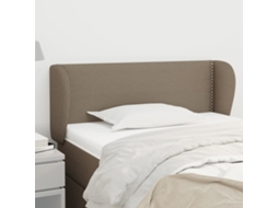 Vidaxl Cabeceira Cama Abas Tecido 93x23x78/88 Cm Cinzento-acastanhado
